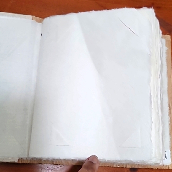 CRAFTED HAND MADE NATURAL PRESSED PAPER BARK FLORAL PHOTO ALBUN SIZE  MEDIUM - Picture 7 of 10